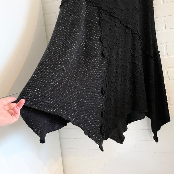 Vintage Y2K Midi/Maxi Skirt Goth Asymmetrical Mixmedia Textured Tweed Stretch XL - Picture 3 of 13